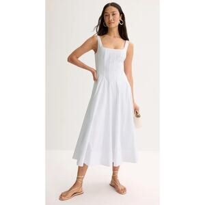 Staud White Wells Dress Size 2